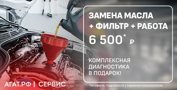 Замена масла в двигателе 6500₽. Комплексная диагностика 40 систем в подарок!